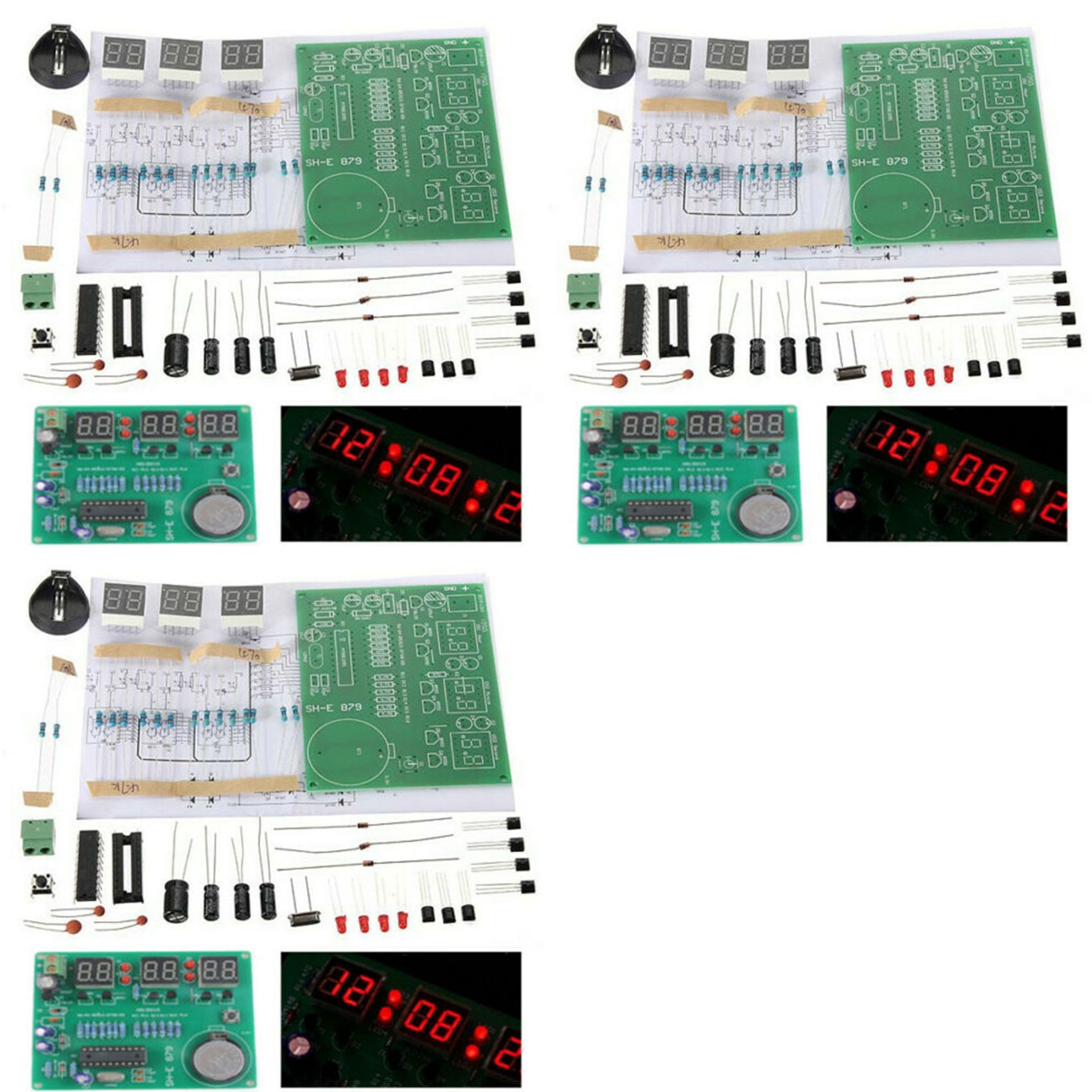 Diy Electronics Flux - T31C-3 Set AT89C2051 6 Dijital LED