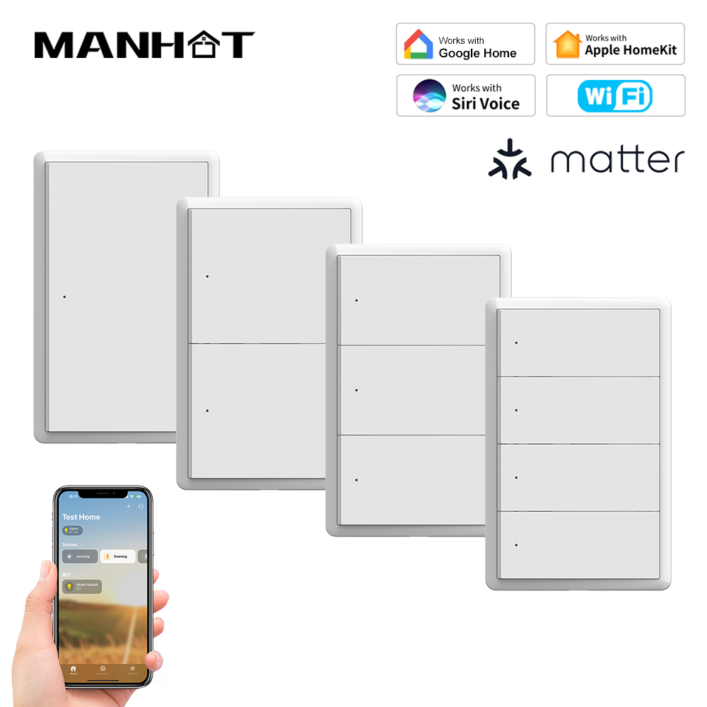 Diy Home Electronics - MANHOT Homekit WiFi Akıllı Anahtar Nötr