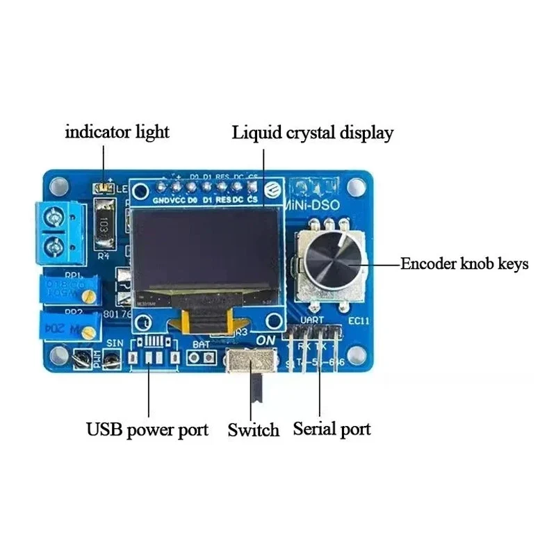 STC8K8A Mikrodenetleyici Kiti  - Oscilloscope Dso Mini incelemesi ve fiyatı