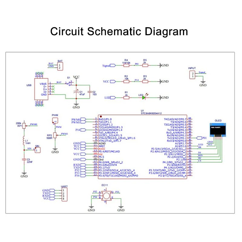 STC8K8A Mikrodenetleyici Kiti  - Oscilloscope Dso Mini incelemesi ve fiyatı