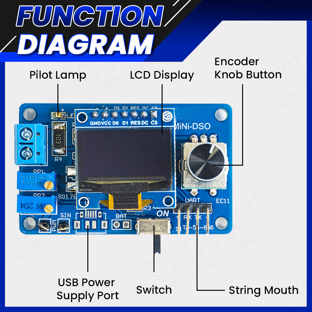 DIY Mini Dijital Osiloskop Ele - Oscilloscope Dso Mini incelemesi ve fiyatı