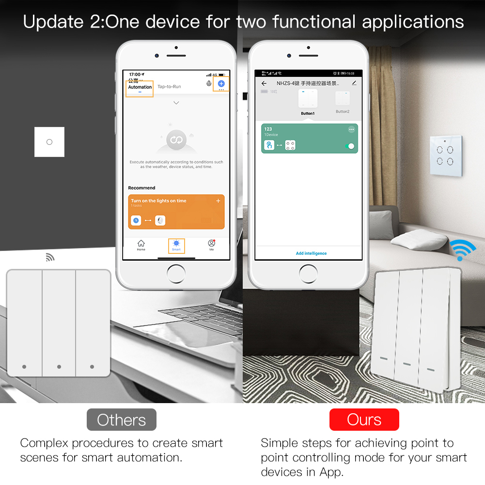 MOES Tuya ZigBee Sahne Anahtar - Push Button Tactile incelemesi ve fiyatı