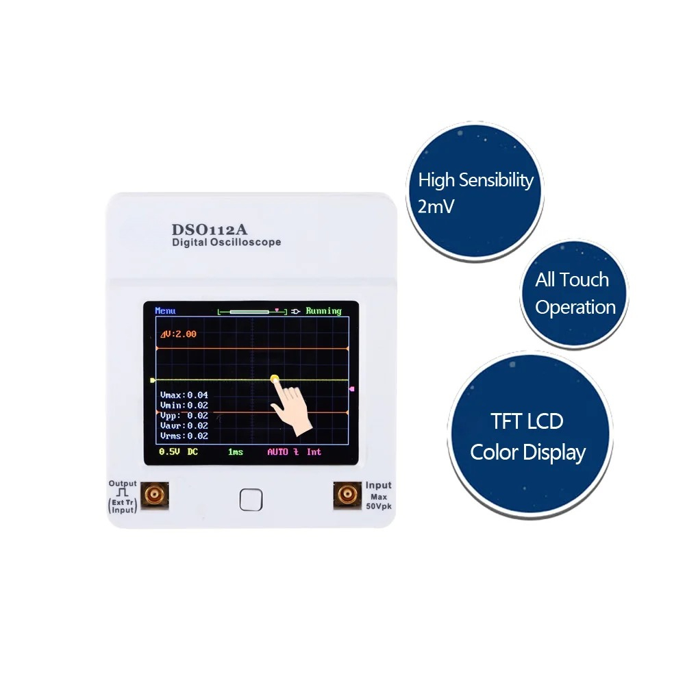 Osciloscopio DSO 112A TFT Doku - Oscilloscope Dso Mini incelemesi ve fiyatı