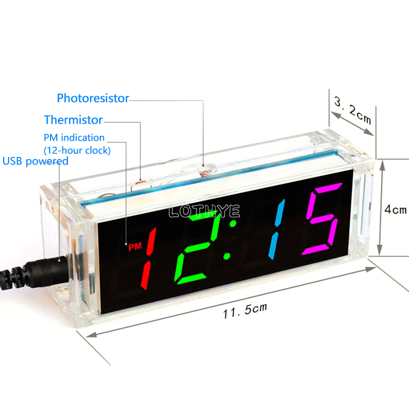 Dijital Tüp DIY Saat Kiti Sıca - Diy Electronics Youtube incelemesi ve fiyatı